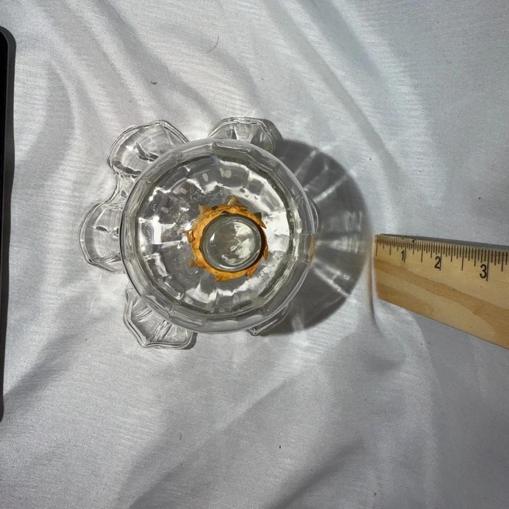 Vintage 4" Clear Art Glass Bell – Ruffled Skirt - Picture 4 of 5